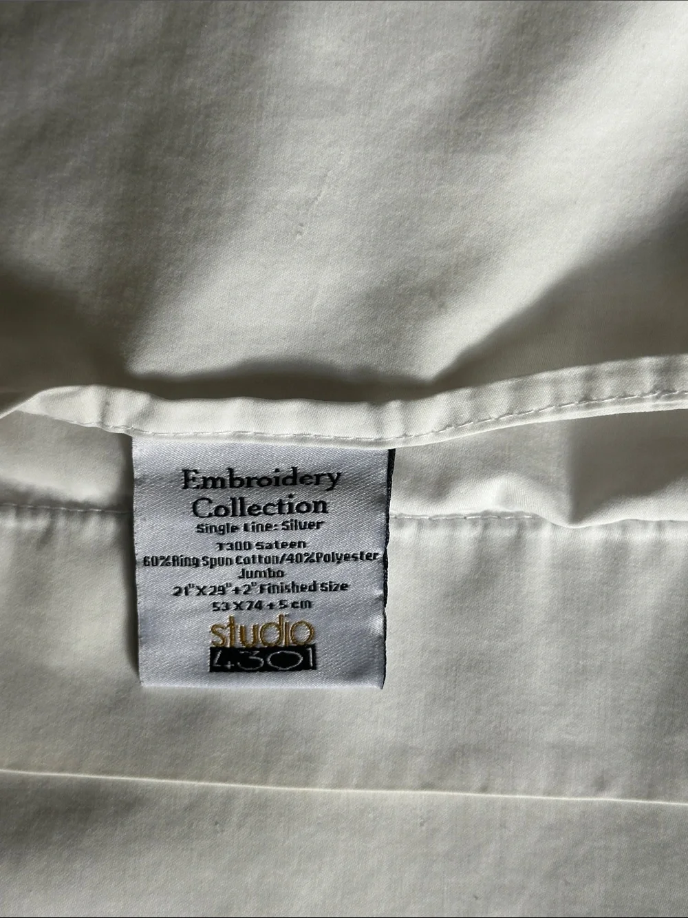The Studio 4301 Embroidery Collection pillowcase set